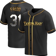 Alex Faedo Men's Tampa Bay Rays Alternate Jersey - Black Golden Replica