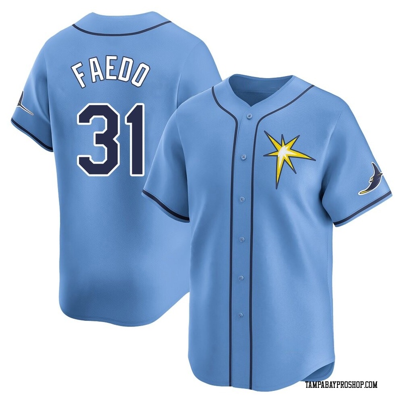Alex Faedo Men's Tampa Bay Rays Alternate Jersey - Light Blue Limited
