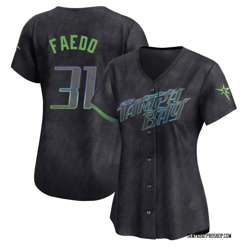 Alex Faedo Women's Tampa Bay Rays 2024 City Connect Jersey - Charcoal Limited