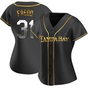 Alex Faedo Women's Tampa Bay Rays Alternate Jersey - Black Golden Replica