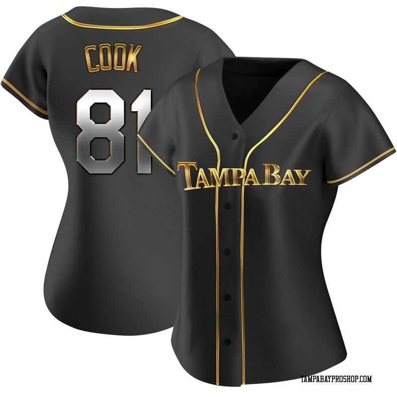 Alexander Cook Women's Tampa Bay Rays Alternate Jersey - Black Golden Replica