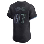 Austin Overn Men's Tampa Bay Rays 2024 City Connect Jersey - Charcoal Elite