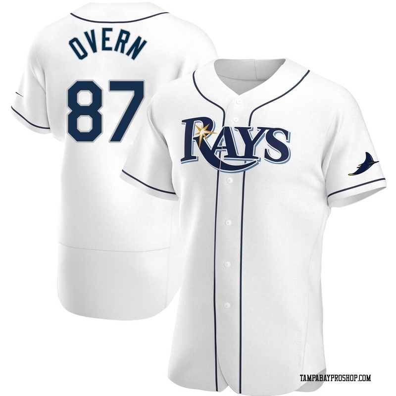 Austin Overn Men's Tampa Bay Rays Home Jersey - White Authentic