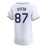 Austin Overn Men's Tampa Bay Rays Home Jersey - White Elite