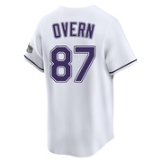 Austin Overn Men's Tampa Bay Rays Throwback Cooperstown Jersey - White Limited