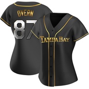 Austin Overn Women's Tampa Bay Rays Alternate Jersey - Black Golden Replica