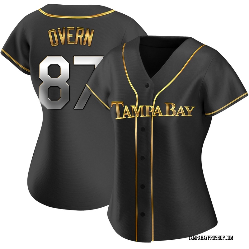 Austin Overn Women's Tampa Bay Rays Alternate Jersey - Black Golden Replica