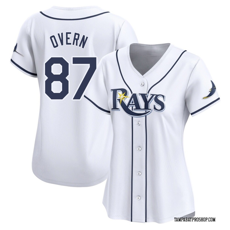 Austin Overn Women's Tampa Bay Rays Home Jersey - White Limited