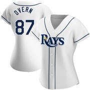 Austin Overn Women's Tampa Bay Rays Home Jersey - White Replica