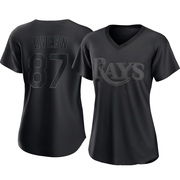 Austin Overn Women's Tampa Bay Rays Pitch Fashion Jersey - Black Replica