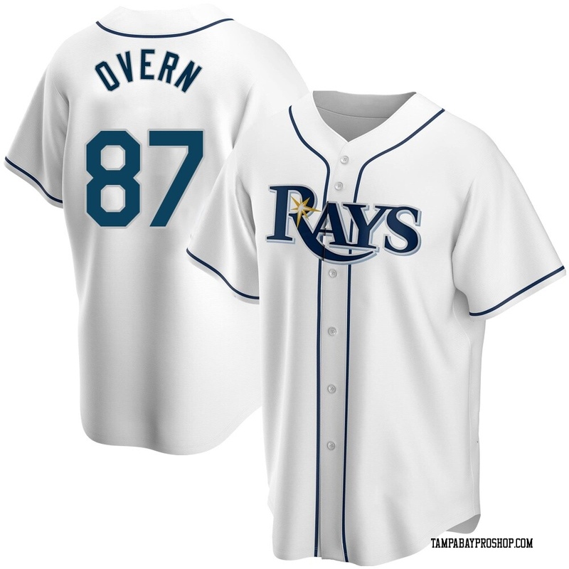 Austin Overn Youth Tampa Bay Rays Home Jersey - White Replica