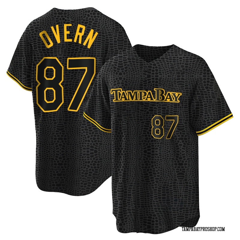 Austin Overn Youth Tampa Bay Rays Snake Skin City Jersey - Black Replica