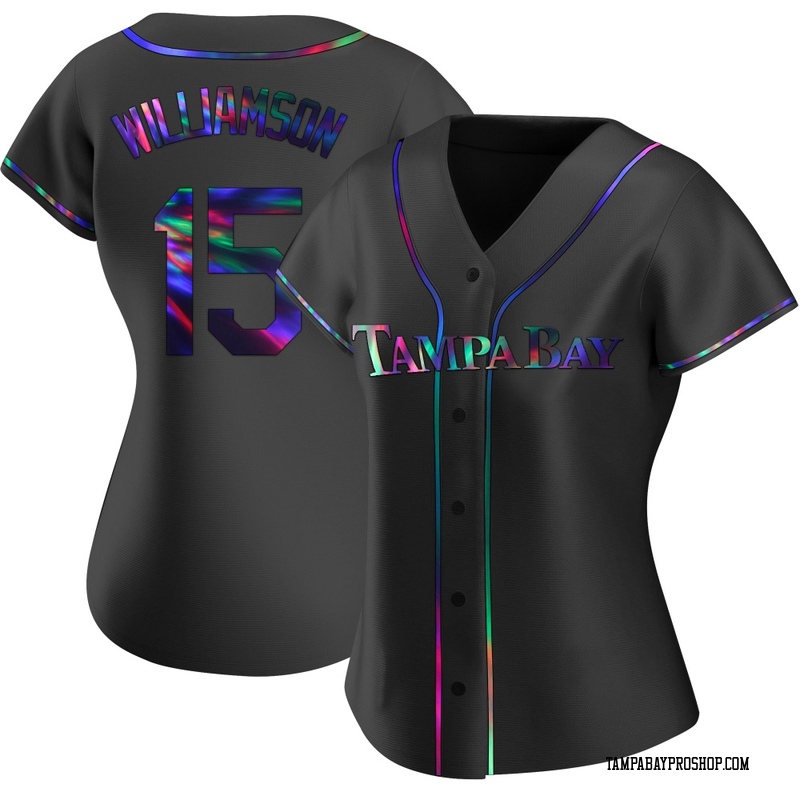 Ben Williamson Women's Tampa Bay Rays Alternate Jersey - Black Holographic Replica