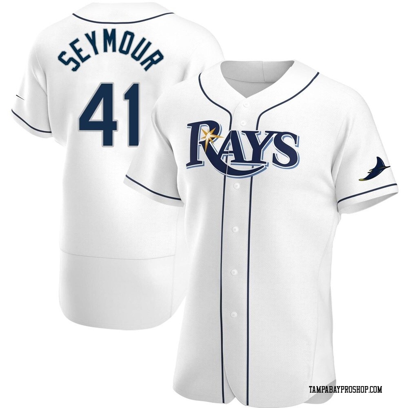 Bob Seymour Men's Tampa Bay Rays Home Jersey - White Authentic