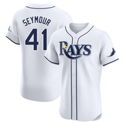 Bob Seymour Men's Tampa Bay Rays Home Jersey - White Elite