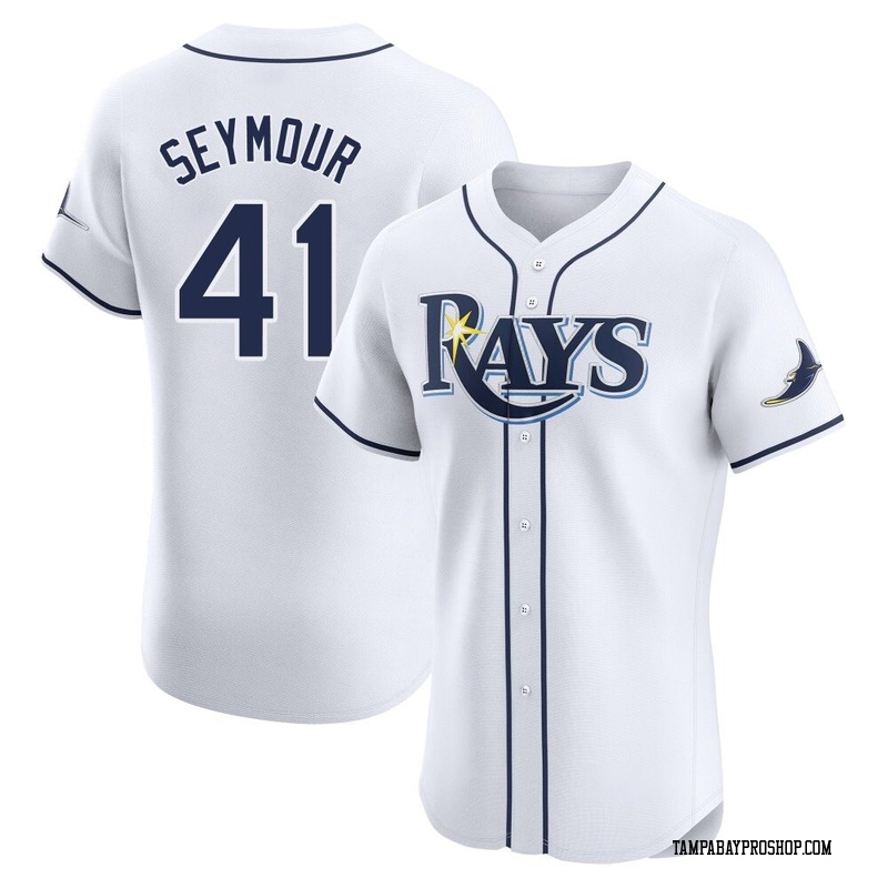 Bob Seymour Men's Tampa Bay Rays Home Jersey - White Elite