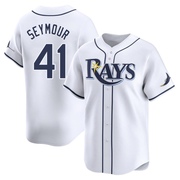 Bob Seymour Men's Tampa Bay Rays Home Jersey - White Limited