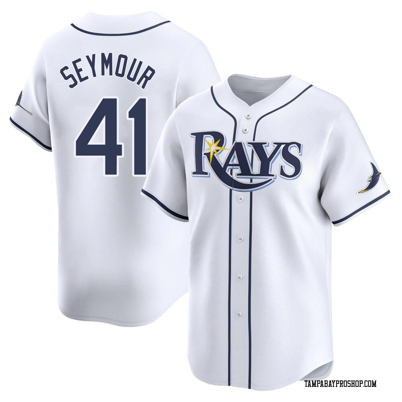 Bob Seymour Men's Tampa Bay Rays Home Jersey - White Limited
