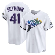 Bob Seymour Men's Tampa Bay Rays Throwback Cooperstown Jersey - White Limited