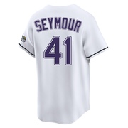 Bob Seymour Men's Tampa Bay Rays Throwback Cooperstown Jersey - White Limited