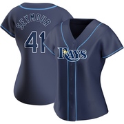 Bob Seymour Women's Tampa Bay Rays Alternate Jersey - Navy Replica