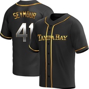 Bob Seymour Youth Tampa Bay Rays Alternate Jersey - Black Golden Replica