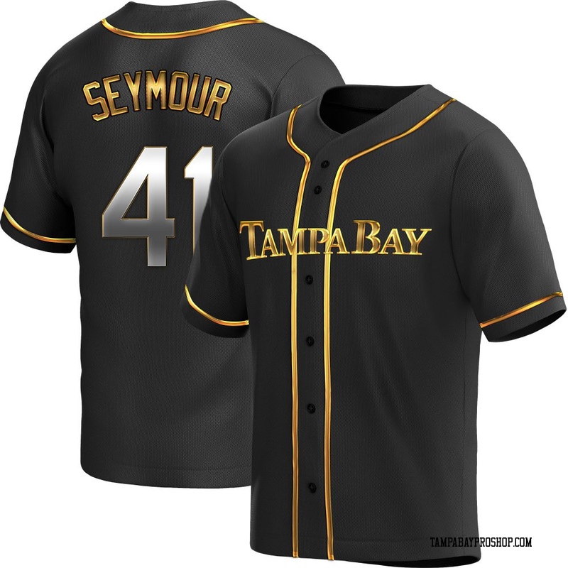Bob Seymour Youth Tampa Bay Rays Alternate Jersey - Black Golden Replica