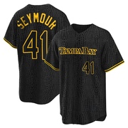 Bob Seymour Youth Tampa Bay Rays Snake Skin City Jersey - Black Replica