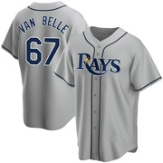 Brian Van Belle Men's Tampa Bay Rays Road Jersey - Gray Replica