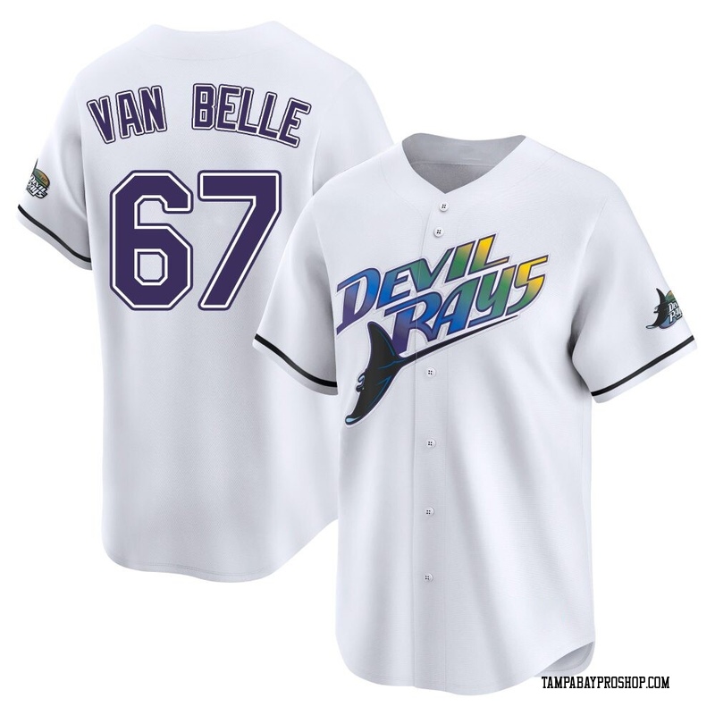 Brian Van Belle Men's Tampa Bay Rays Throwback Cooperstown Jersey - White Limited