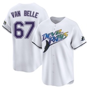 Brian Van Belle Youth Tampa Bay Rays Throwback Cooperstown Jersey - White Limited