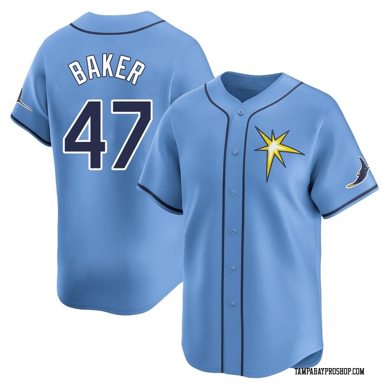 Bryan Baker Men's Tampa Bay Rays Alternate Jersey - Light Blue Limited