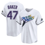 Bryan Baker Men's Tampa Bay Rays Throwback Cooperstown Jersey - White Limited