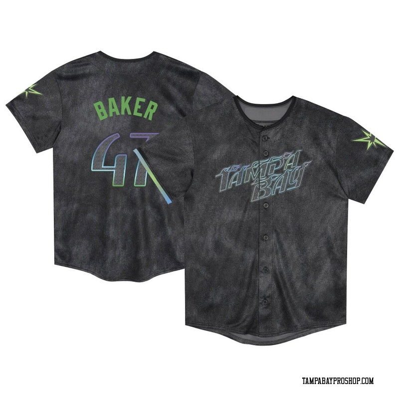 Bryan Baker Toddler Tampa Bay Rays 2024 City Connect Jersey - Charcoal Limited