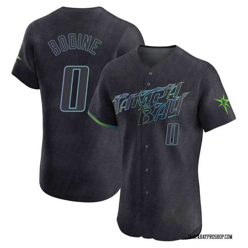 Caden Bodine Men's Tampa Bay Rays 2024 City Connect Jersey - Charcoal Elite