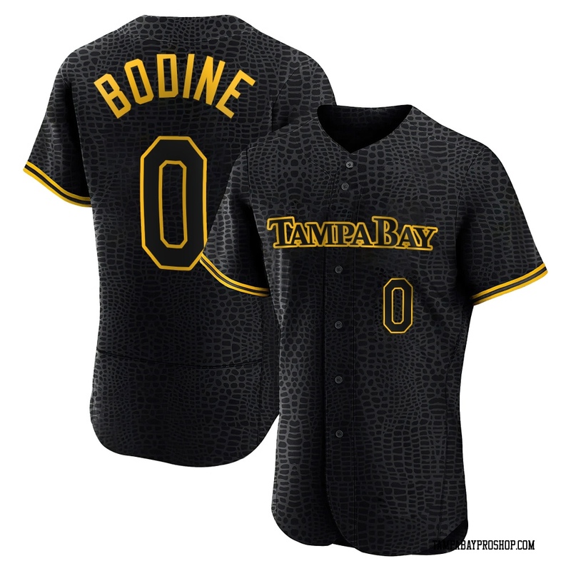 Caden Bodine Men's Tampa Bay Rays Snake Skin City Jersey - Black Authentic