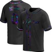 Caden Bodine Youth Tampa Bay Rays Alternate Jersey - Black Holographic Replica