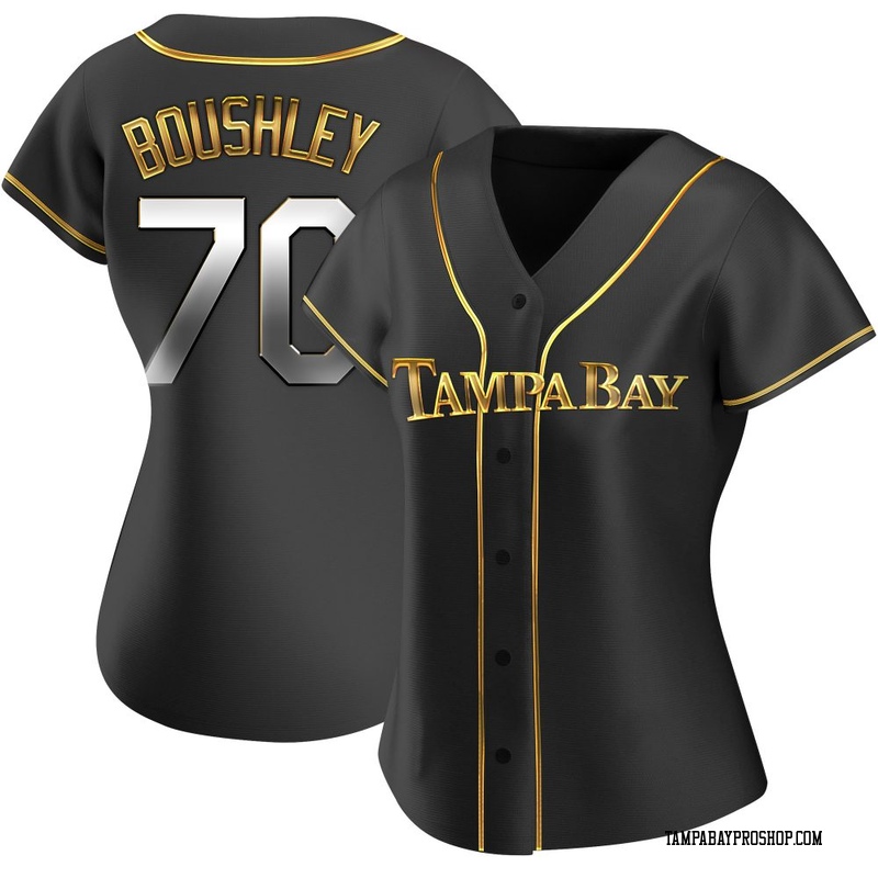 Caleb Boushley Women's Tampa Bay Rays Alternate Jersey - Black Golden Replica