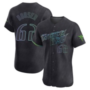 Cam Booser Men's Tampa Bay Rays 2024 City Connect Jersey - Charcoal Elite