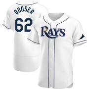 Cam Booser Men's Tampa Bay Rays Home Jersey - White Authentic