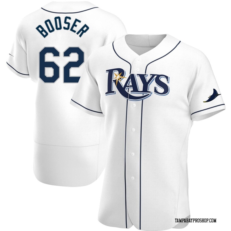 Cam Booser Men's Tampa Bay Rays Home Jersey - White Authentic