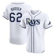 Cam Booser Men's Tampa Bay Rays Home Jersey - White Elite