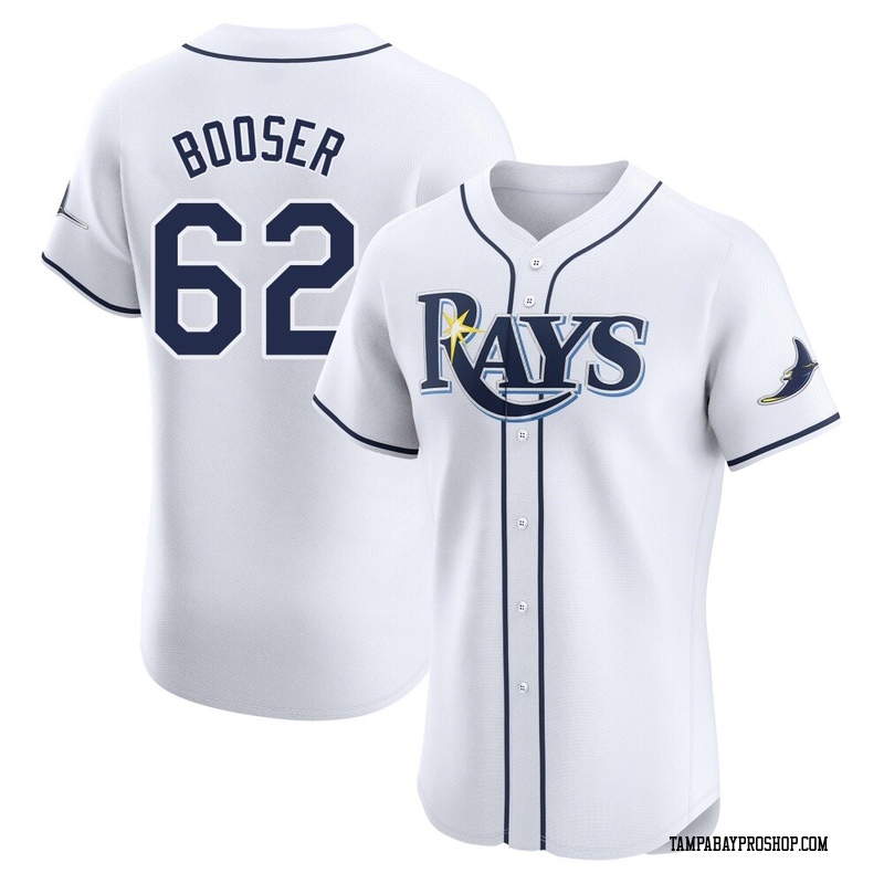 Cam Booser Men's Tampa Bay Rays Home Jersey - White Elite