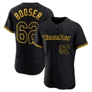 Cam Booser Men's Tampa Bay Rays Snake Skin City Jersey - Black Authentic