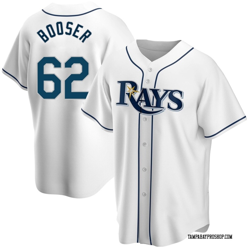 Cam Booser Youth Tampa Bay Rays Home Jersey - White Replica