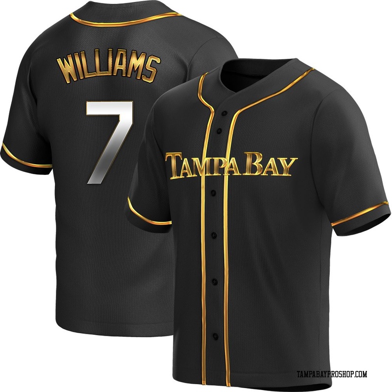 Carson Williams Men's Tampa Bay Rays Alternate Jersey - Black Golden Replica