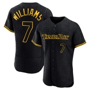 Carson Williams Men's Tampa Bay Rays Snake Skin City Jersey - Black Authentic
