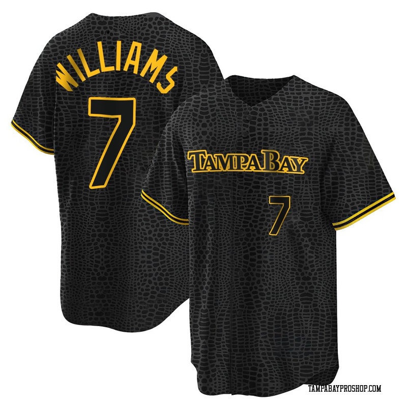 Carson Williams Men's Tampa Bay Rays Snake Skin City Jersey - Black Replica