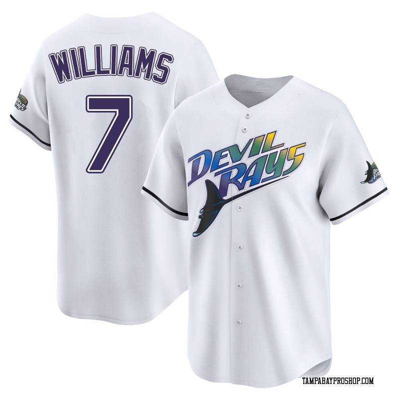 Carson Williams Men's Tampa Bay Rays Throwback Cooperstown Jersey - White Limited