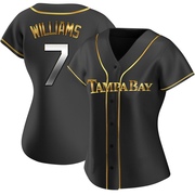Carson Williams Women's Tampa Bay Rays Alternate Jersey - Black Golden Replica